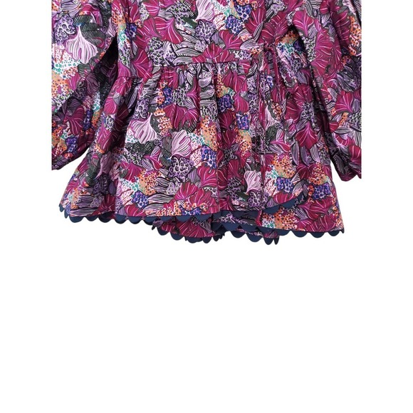 Kika Vargas X Target Coral Reef Scallop Edge Wrap Shirt Medium Bold Print NWT M - Picture 5 of 15